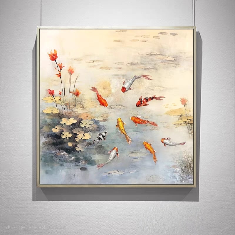 Oriental Serenity (Hand-Painted Art)