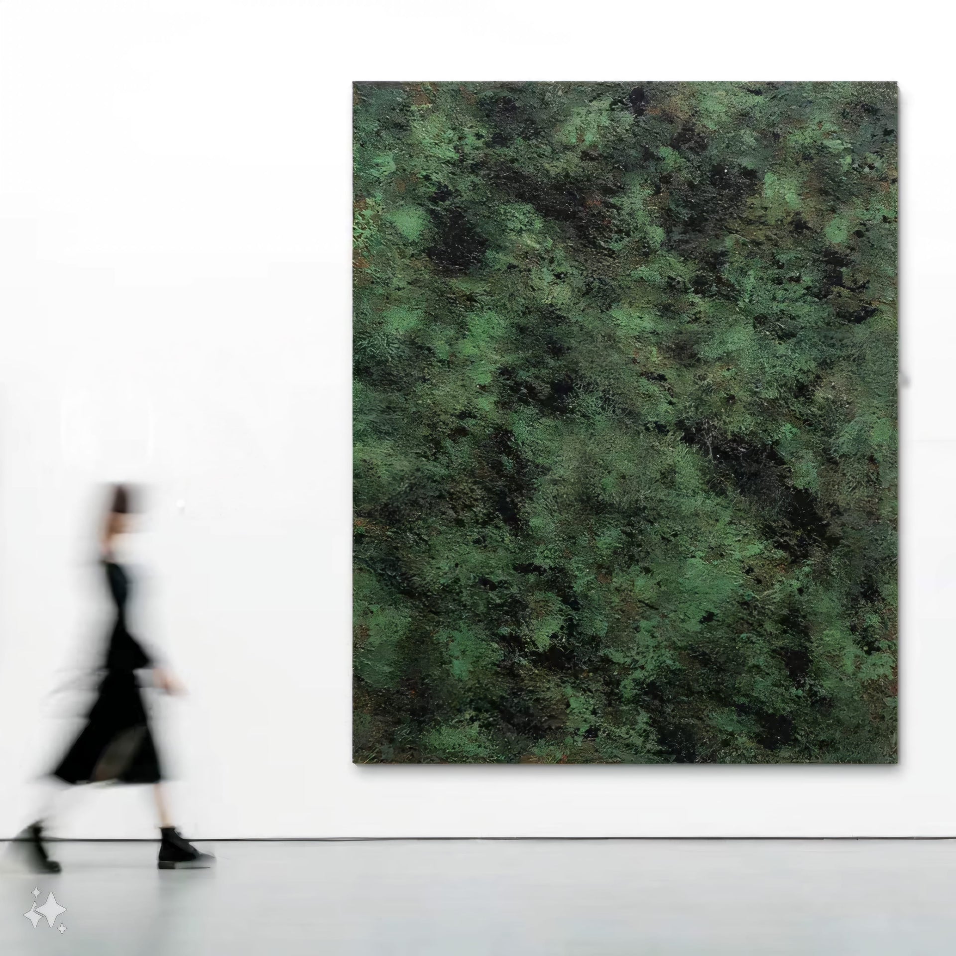 Verdant Mosaic (Hand-Painted Art)