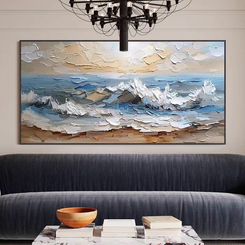 Seafoam Rhythm (Hand-Painted Art)