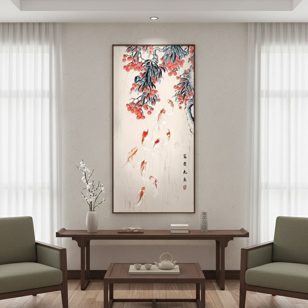 Scarlet Serenity (Hand-Painted Art)