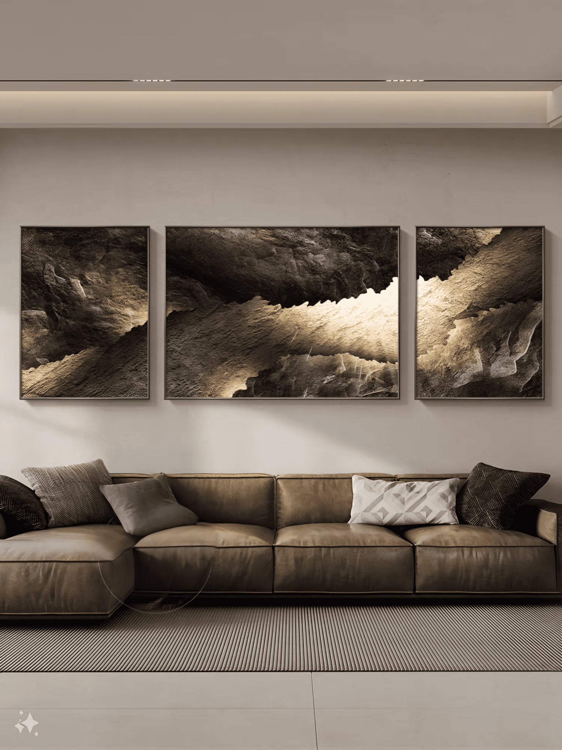 Sunlit Peaks (Canvas Wall Art)