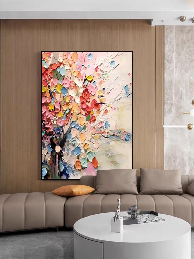 Chromatic Blossom (Hand-Painted Art)