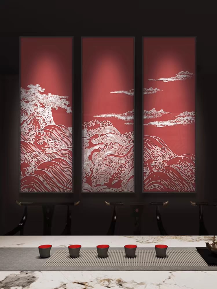 Wave Triptych (3D Wall Art)