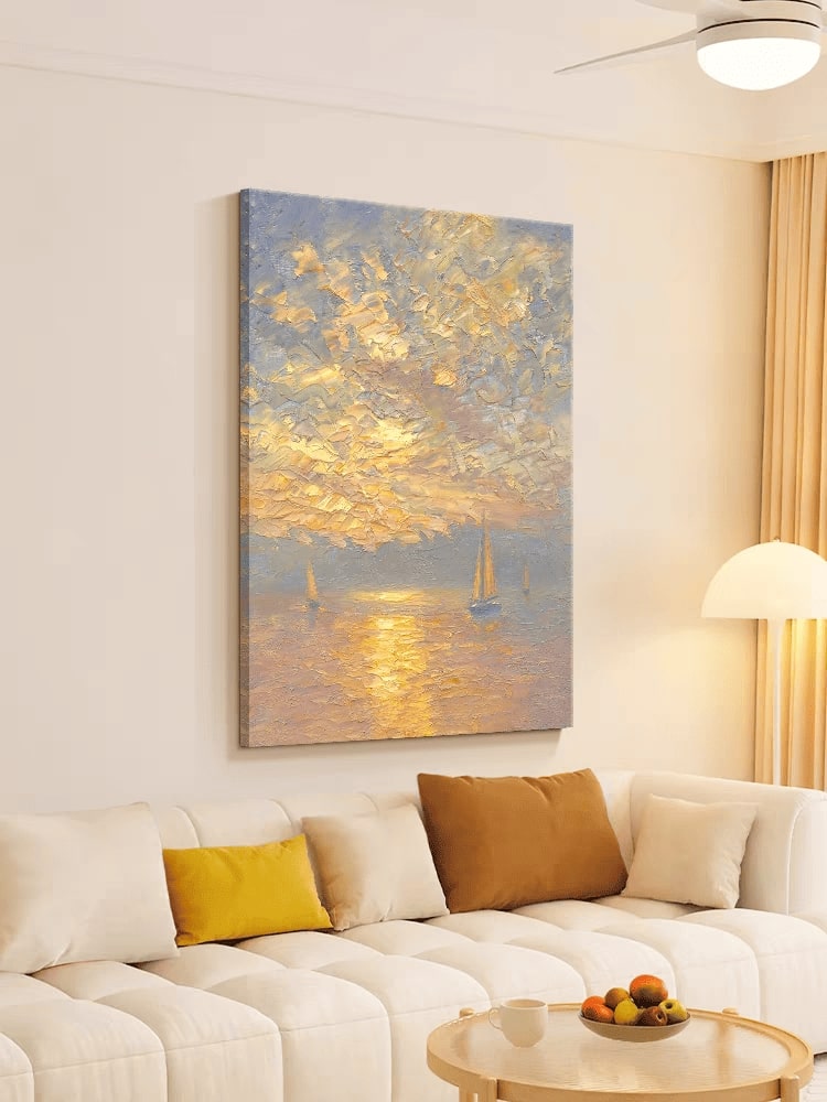 Luminora Sunlit Seas (Canvas Wall Art)