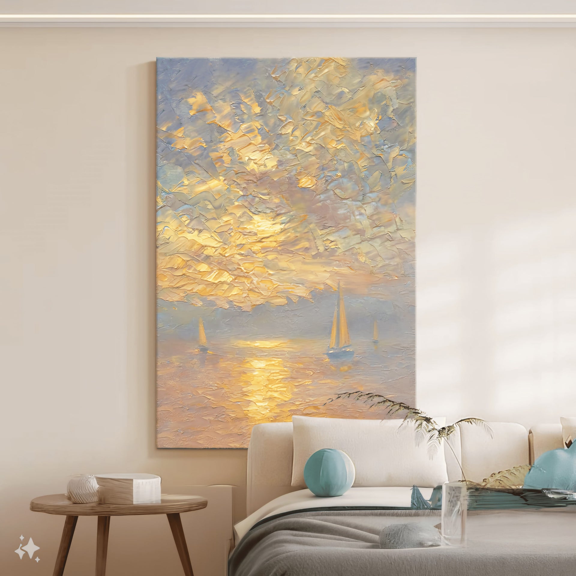 Luminora Sunlit Seas (Canvas Wall Art)