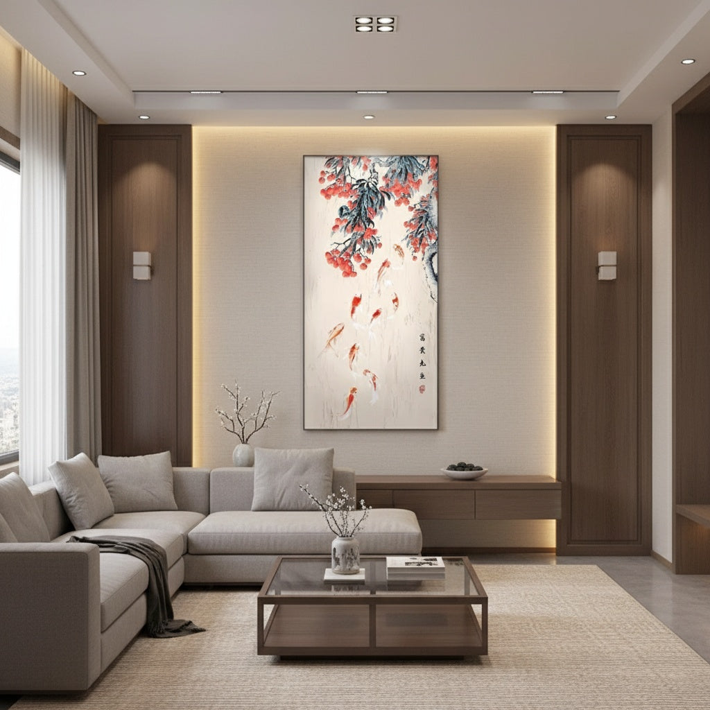 Scarlet Serenity (Hand-Painted Art)