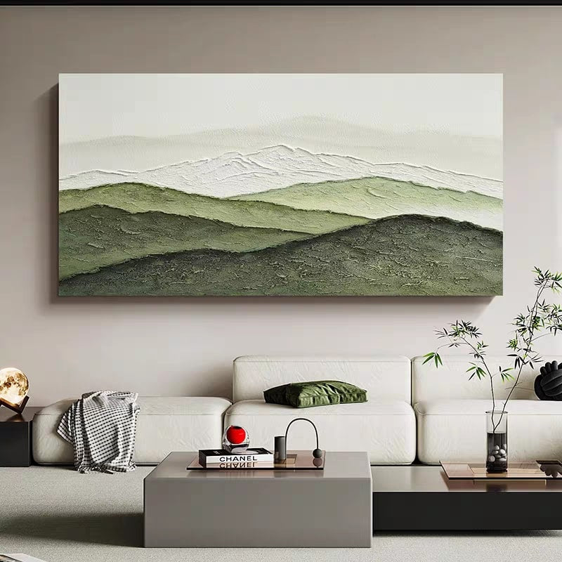 Verdant Ridges (Hand-Painted Art)