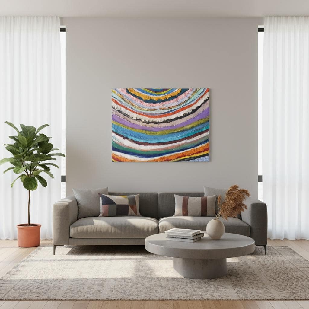 Spectral Ripples (Hand-Painted Art)