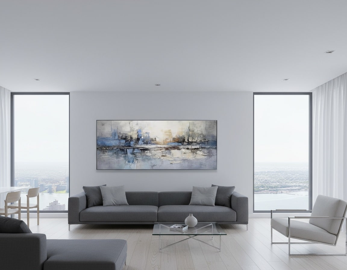 Azure Skylines (Hand-Painted Art)