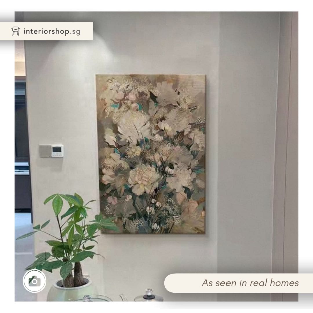 Sepia Blossoms (Hand-Painted Art)