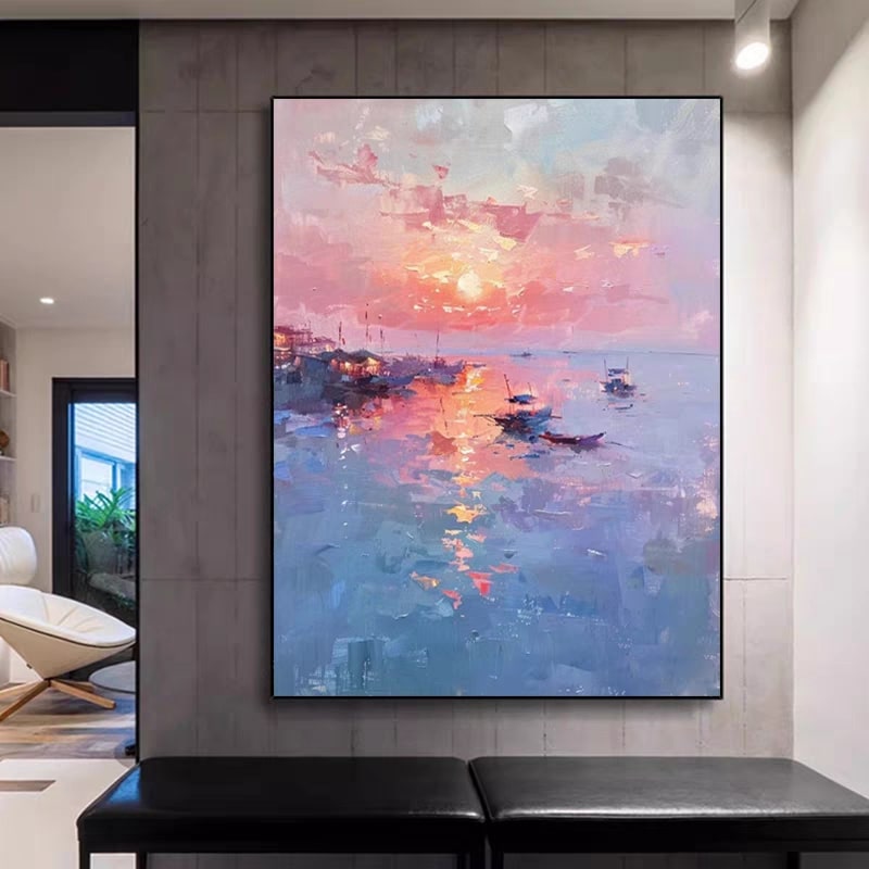 Serenity at Dusk (Hand-Painted Art)