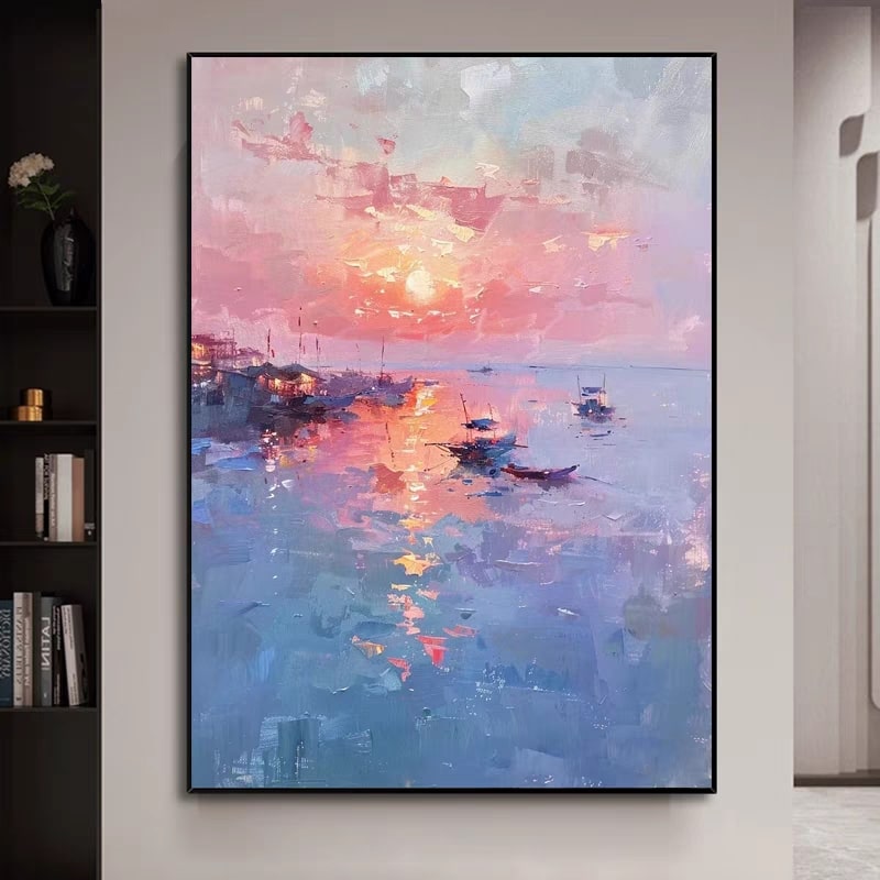 Serenity at Dusk (Hand-Painted Art)