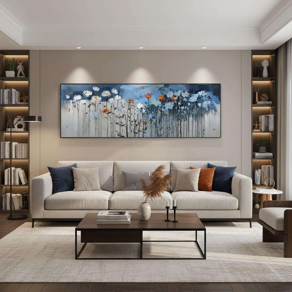 Azure Meadows (Hand-Painted Art)