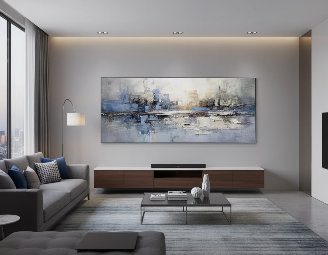 Azure Skylines (Hand-Painted Art)