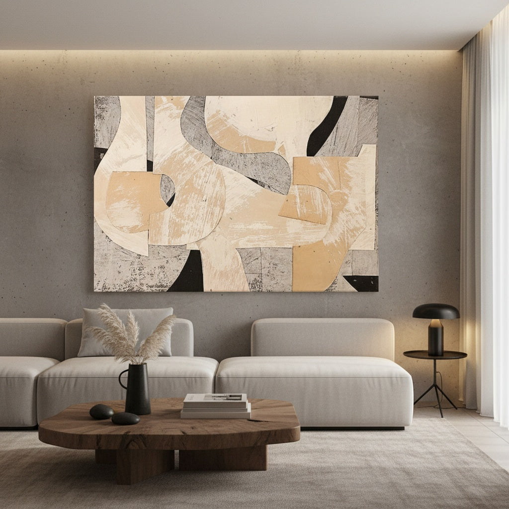 Sepia Mosaic (Hand-Painted Art)