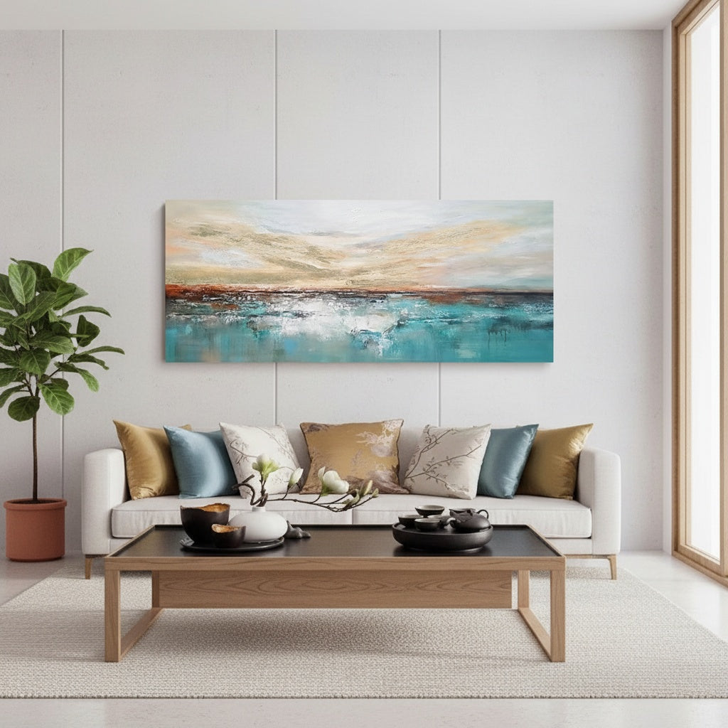 Lagoon Mirage (Hand-Painted Art)