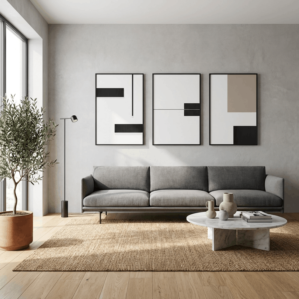 Monochrome Balance (Modern Wall Art)