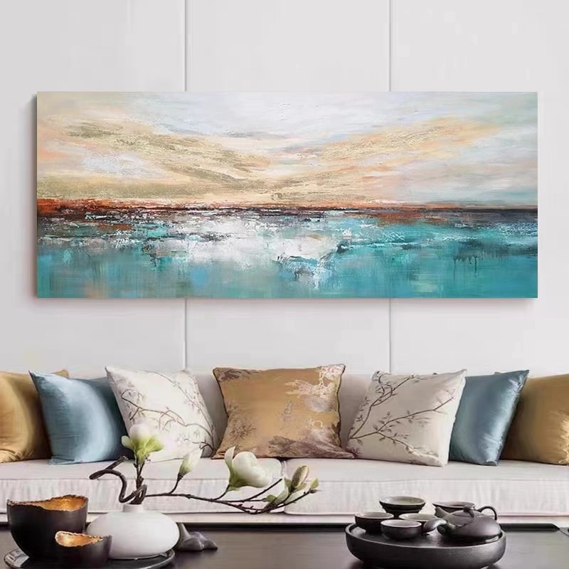 Lagoon Mirage (Hand-Painted Art)