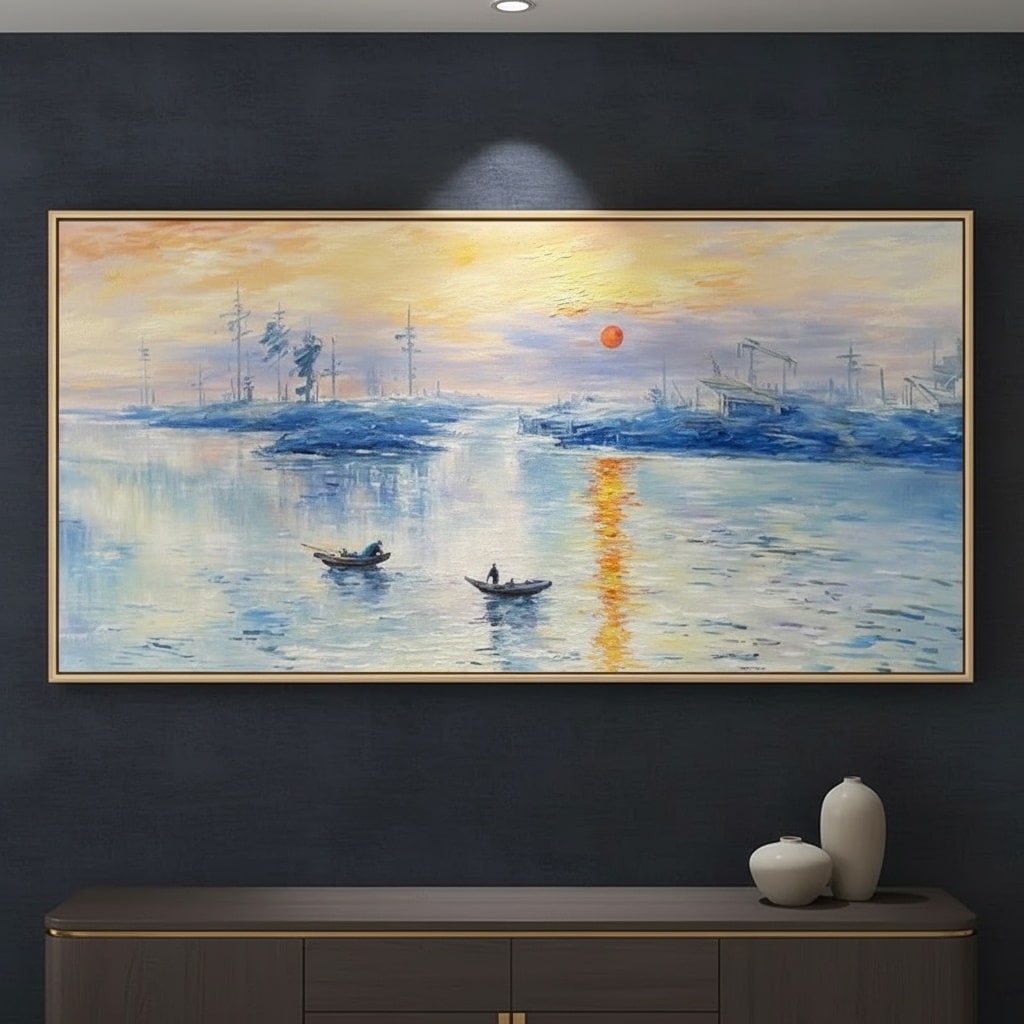 Twilight Waterways (Hand-Painted Art)