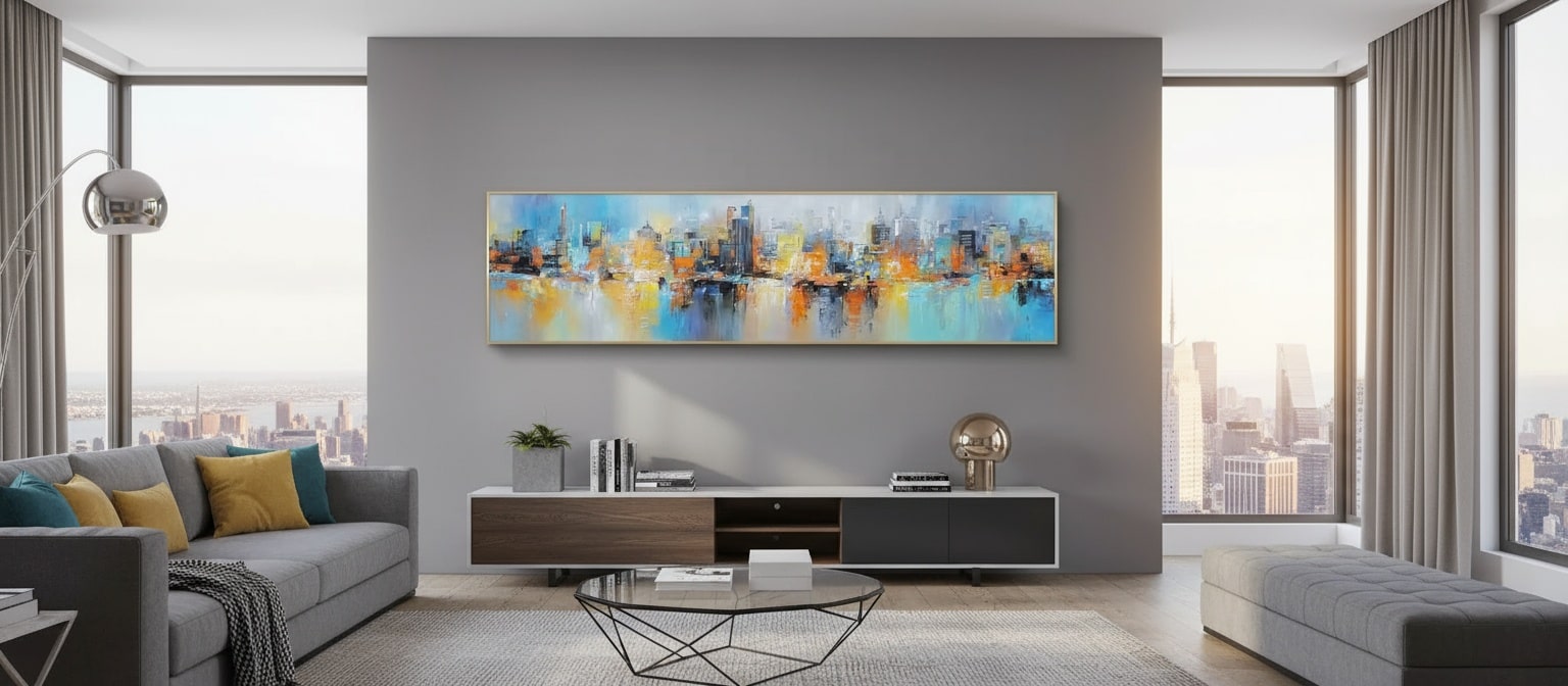 Skyline Spectrums (Hand-Painted Art)