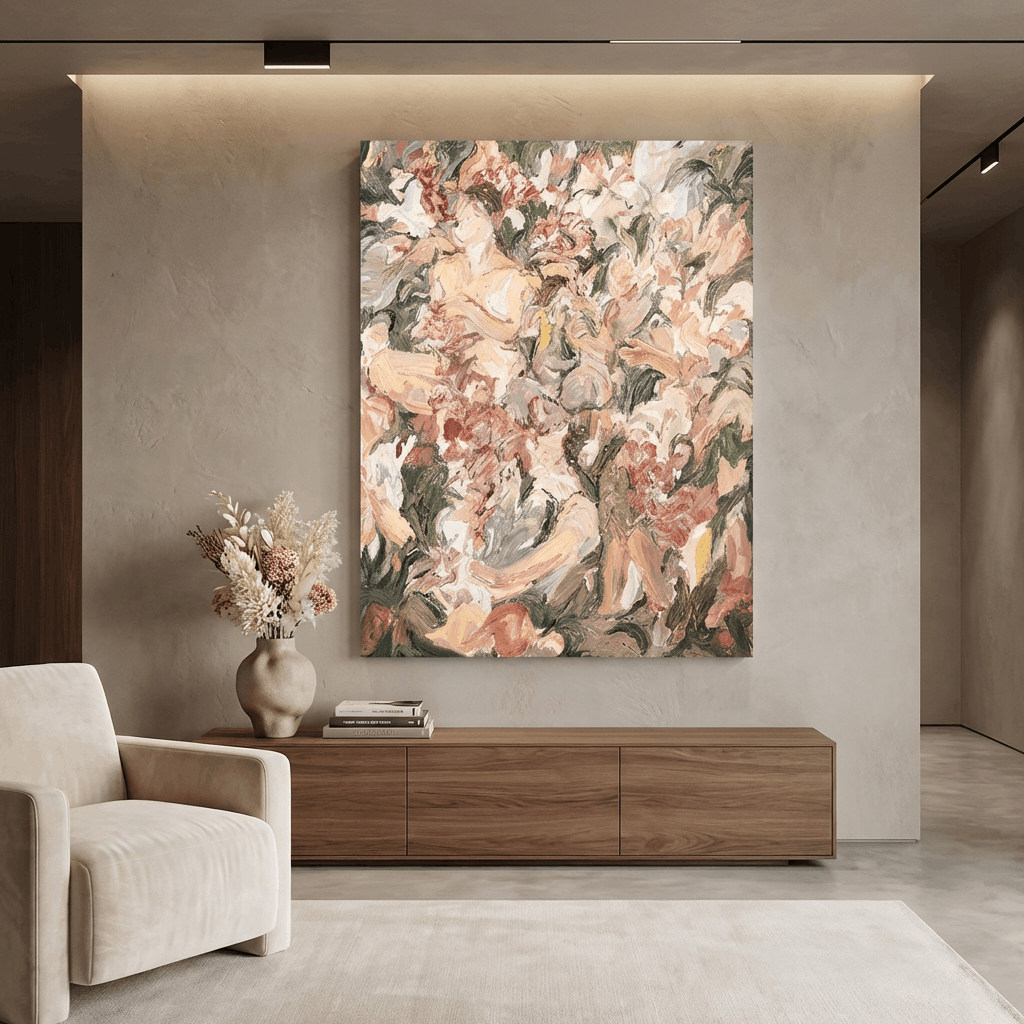 Rosebound Reverie (Hand-Painted Art)