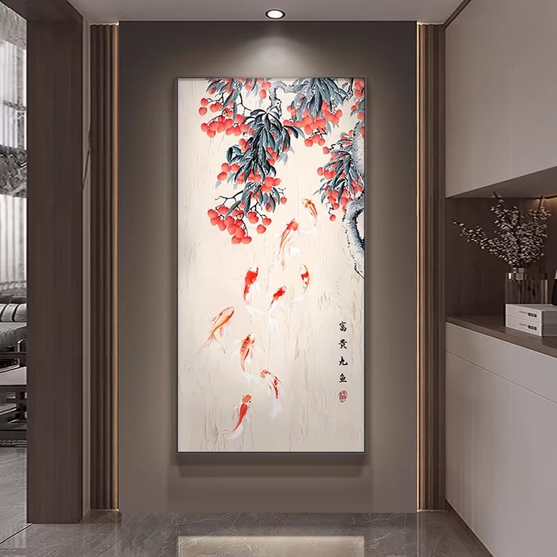 Scarlet Serenity (Hand-Painted Art)