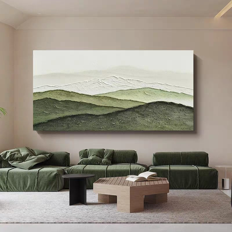 Verdant Ridges (Hand-Painted Art)