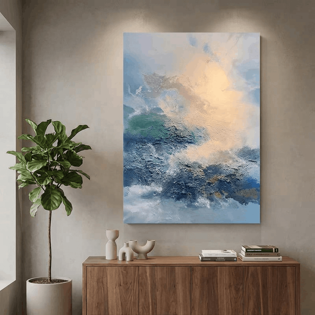 Coral Horizons (Hand-Painted Art)