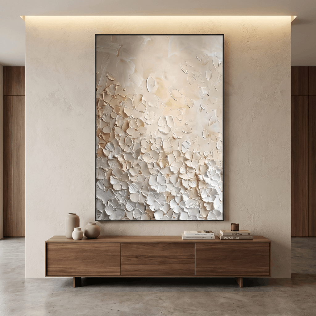 Ivory Grace (Hand-Painted Art)