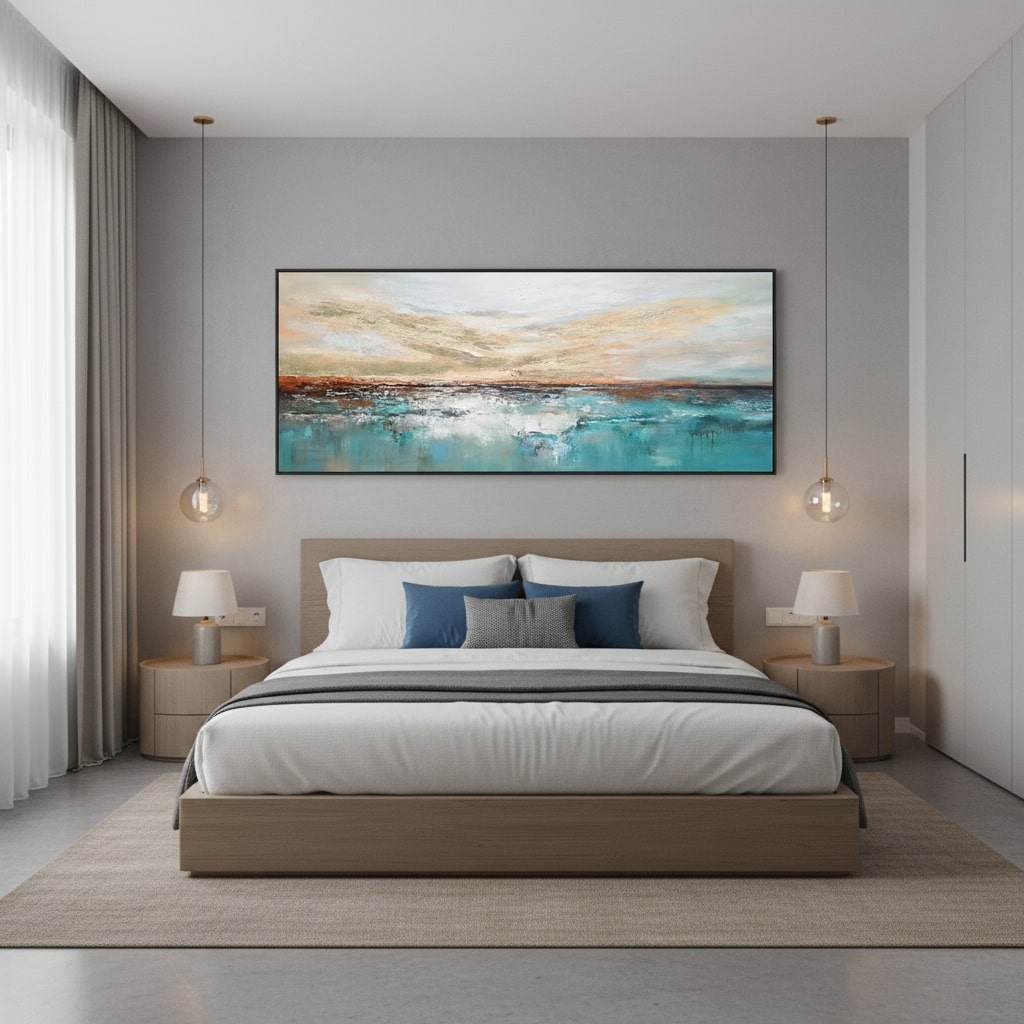 Lagoon Mirage (Hand-Painted Art)