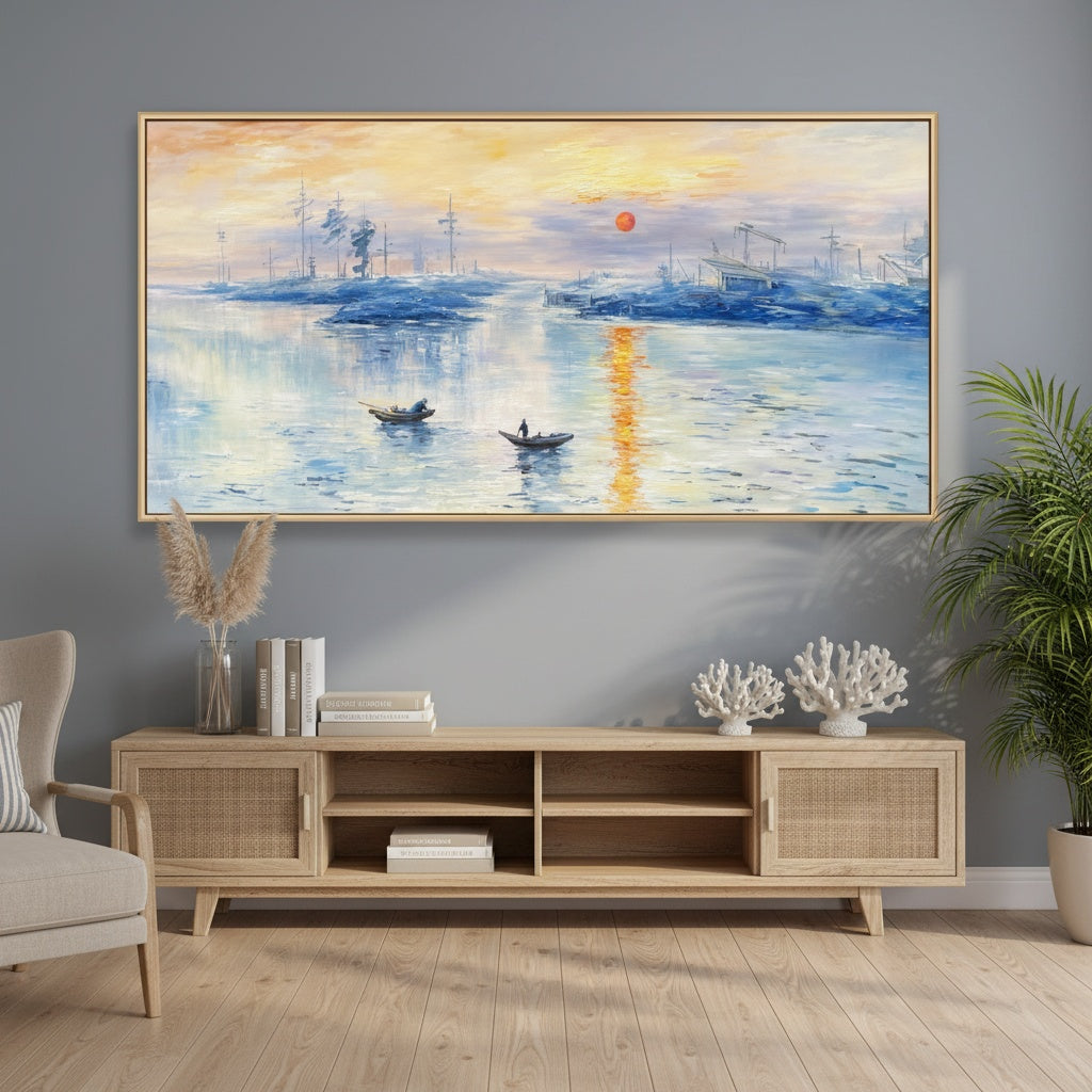 Twilight Waterways (Hand-Painted Art)