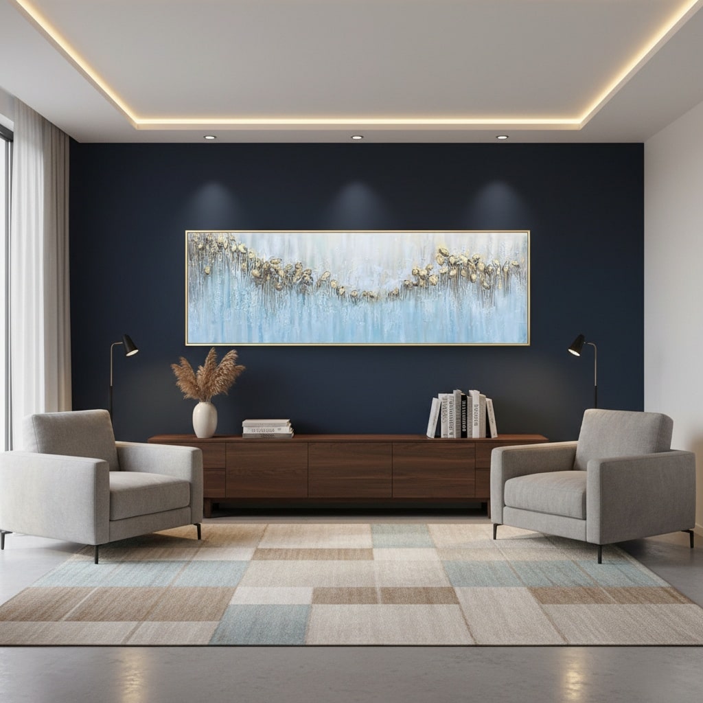 Azure Garlands (Hand-Painted Art)