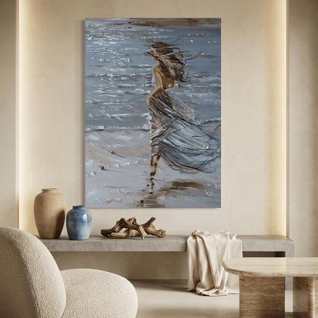 Tidebound Solace (Hand-Painted Art)