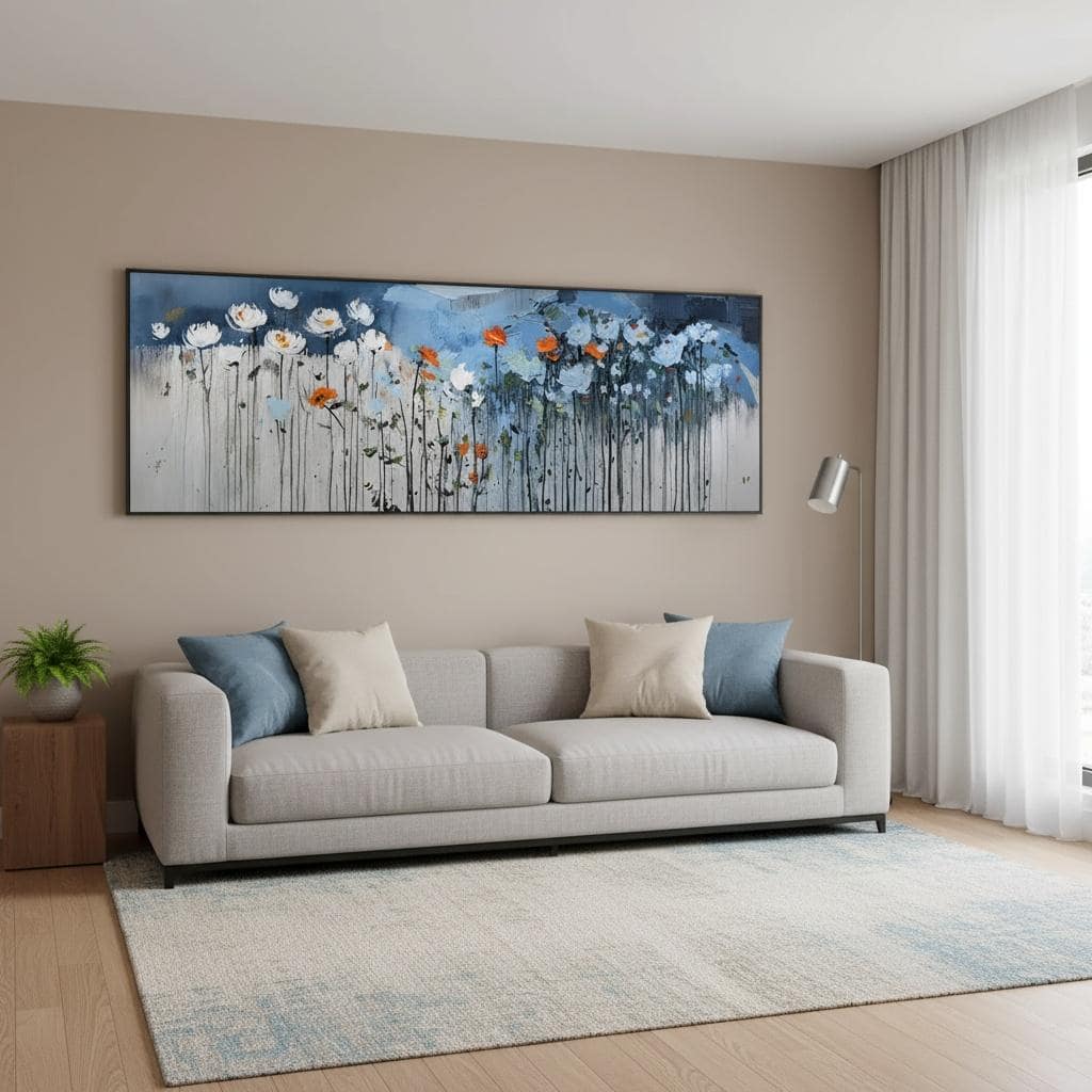 Azure Meadows (Hand-Painted Art)